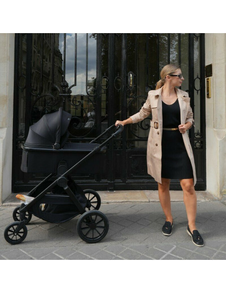 BN-LO-LAYLA_2IN1_BLACK_ONYX,Carucior 2 in 1, Lionelo, Layla, Pana la 22 kg, Cadru aluminiu, Cu landou intarit si salteluta din s