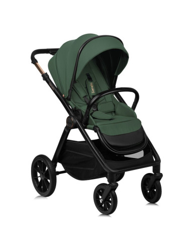 BN-LO-LAYLA_2IN1_GREEN_FOREST,Carucior 2 in 1, Lionelo, Layla, Pana la 22 kg, Cadru aluminiu, Cu landou intarit si salteluta din