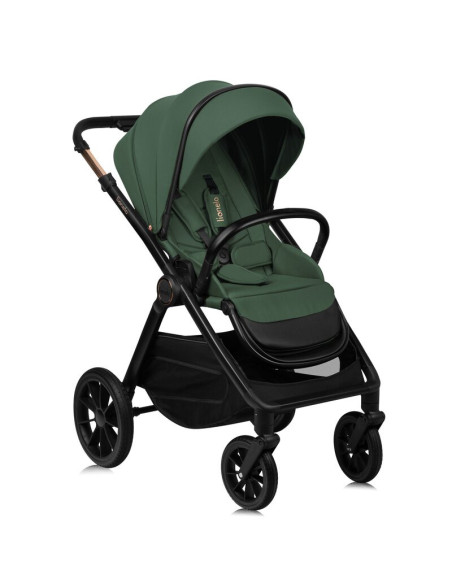 BN-LO-LAYLA_2IN1_GREEN_FOREST,Carucior 2 in 1, Lionelo, Layla, Pana la 22 kg, Cadru aluminiu, Cu landou intarit si salteluta din