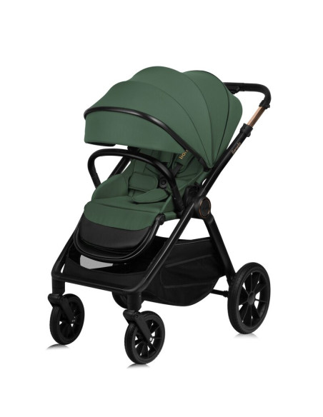 BN-LO-LAYLA_2IN1_GREEN_FOREST,Carucior 2 in 1, Lionelo, Layla, Pana la 22 kg, Cadru aluminiu, Cu landou intarit si salteluta din