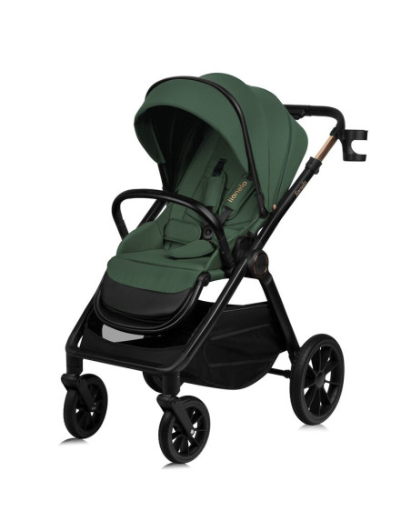 BN-LO-LAYLA_2IN1_GREEN_FOREST,Carucior 2 in 1, Lionelo, Layla, Pana la 22 kg, Cadru aluminiu, Cu landou intarit si salteluta din