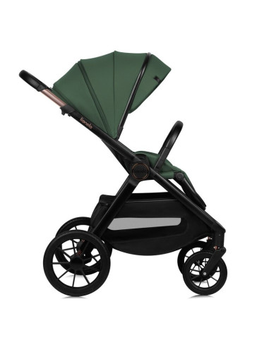BN-LO-LAYLA_2IN1_GREEN_FOREST,Carucior 2 in 1, Lionelo, Layla, Pana la 22 kg, Cadru aluminiu, Cu landou intarit si salteluta din