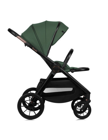 BN-LO-LAYLA_2IN1_GREEN_FOREST,Carucior 2 in 1, Lionelo, Layla, Pana la 22 kg, Cadru aluminiu, Cu landou intarit si salteluta din