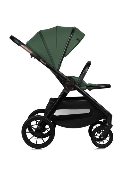 BN-LO-LAYLA_2IN1_GREEN_FOREST,Carucior 2 in 1, Lionelo, Layla, Pana la 22 kg, Cadru aluminiu, Cu landou intarit si salteluta din
