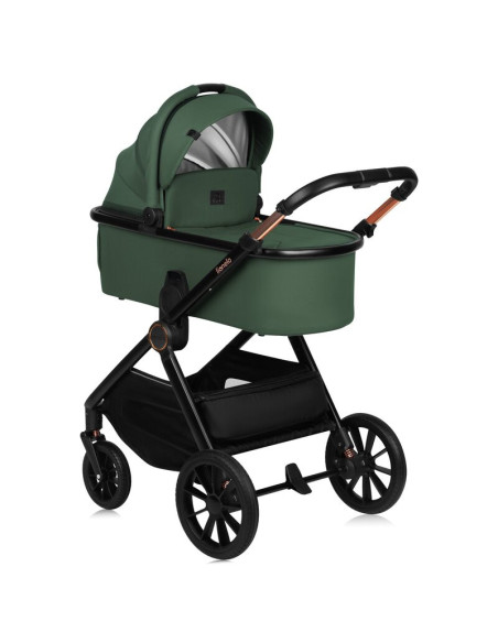 BN-LO-LAYLA_2IN1_GREEN_FOREST,Carucior 2 in 1, Lionelo, Layla, Pana la 22 kg, Cadru aluminiu, Cu landou intarit si salteluta din