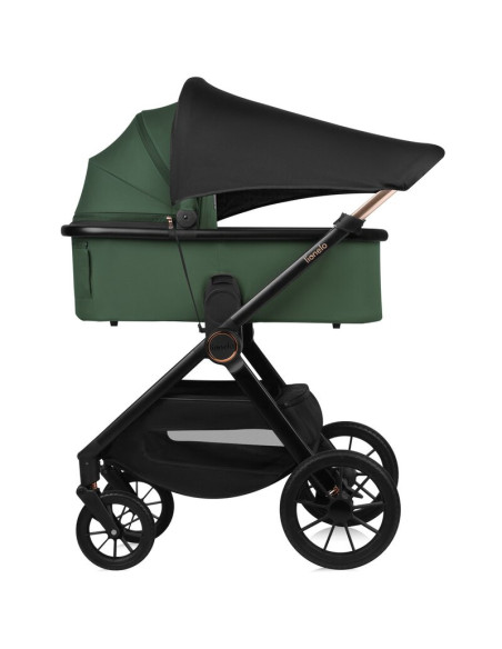 BN-LO-LAYLA_2IN1_GREEN_FOREST,Carucior 2 in 1, Lionelo, Layla, Pana la 22 kg, Cadru aluminiu, Cu landou intarit si salteluta din