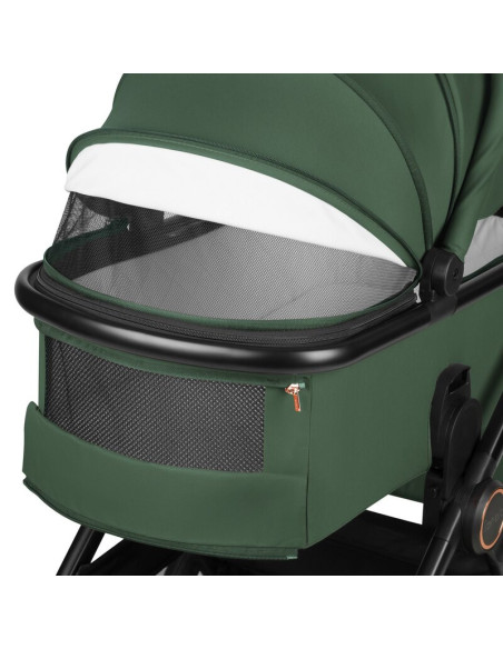 BN-LO-LAYLA_2IN1_GREEN_FOREST,Carucior 2 in 1, Lionelo, Layla, Pana la 22 kg, Cadru aluminiu, Cu landou intarit si salteluta din