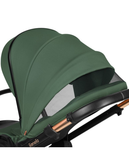 BN-LO-LAYLA_2IN1_GREEN_FOREST,Carucior 2 in 1, Lionelo, Layla, Pana la 22 kg, Cadru aluminiu, Cu landou intarit si salteluta din