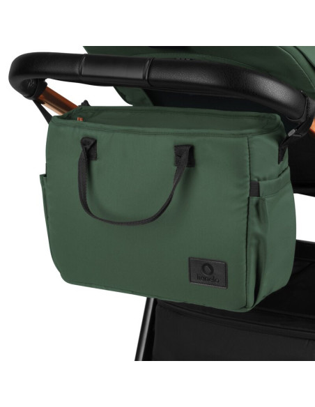 BN-LO-LAYLA_2IN1_GREEN_FOREST,Carucior 2 in 1, Lionelo, Layla, Pana la 22 kg, Cadru aluminiu, Cu landou intarit si salteluta din