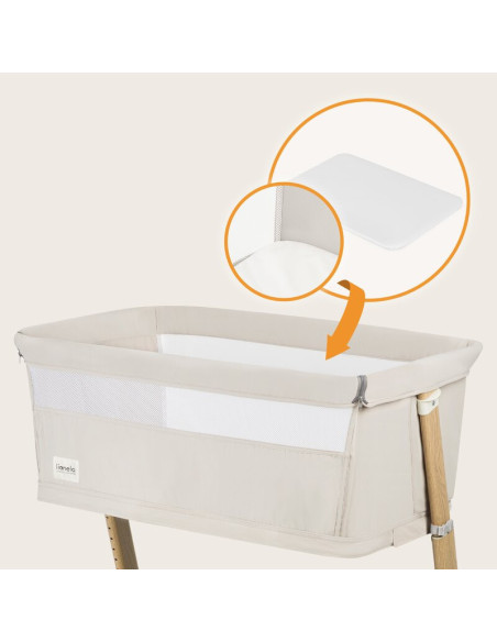 BN-LO-THOMI_PLUS_BEIGE_SAND,Patut co-sleeper, Lionelo, Thomi Plus, 5 in 1, Multifunctional, Sustine pana la 9 kg ca patut, 15 kg