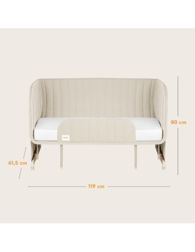 BN-LO-THOMI_PLUS_BEIGE_SAND,Patut co-sleeper, Lionelo, Thomi Plus, 5 in 1, Multifunctional, Sustine pana la 9 kg ca patut, 15 kg