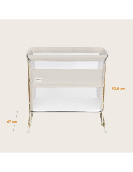 BN-LO-THOMI_PLUS_BEIGE_SAND,Patut co-sleeper, Lionelo, Thomi Plus, 5 in 1, Multifunctional, Sustine pana la 9 kg ca patut, 15 kg