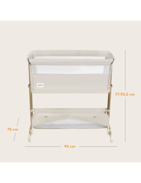 BN-LO-THOMI_PLUS_BEIGE_SAND,Patut co-sleeper, Lionelo, Thomi Plus, 5 in 1, Multifunctional, Sustine pana la 9 kg ca patut, 15 kg