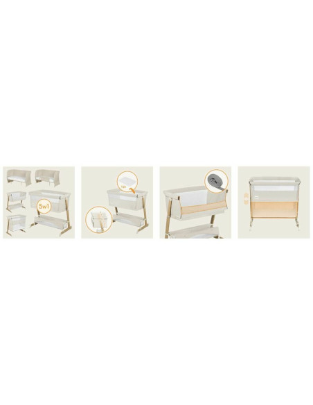 BN-LO-THOMI_PLUS_GREY_CONCRETE,Patut co-sleeper, Lionelo, Thomi Plus, 5 in 1, Multifunctional, Sustine pana la 9 kg ca patut, 15