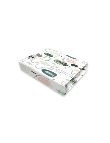 BN-6426972026857,Cearceaf cu elastic, Qmini, Pentru patut co-sleeper, Aurora, Dimensiune 76 x 43 cm, Din bumbac certificat Oeko 