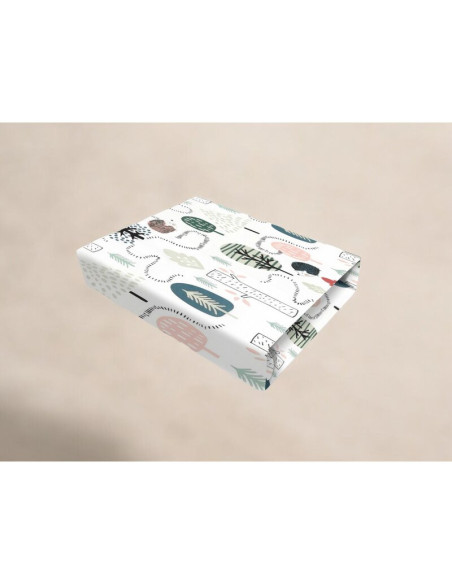 BN-6426972026857,Cearceaf cu elastic, Qmini, Pentru patut co-sleeper, Aurora, Dimensiune 76 x 43 cm, Din bumbac certificat Oeko 