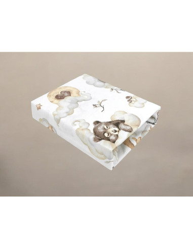 BN-6426972026888,Cearceaf cu elastic, Qmini, Pentru patut co-sleeper, Aurora, Dimensiune 76 x 43 cm, Din bumbac certificat Oeko 