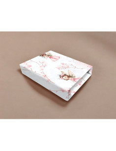 BN-6426972026895,Cearceaf cu elastic, Qmini, Pentru patut co-sleeper, Aurora, Dimensiune 76 x 43 cm, Din bumbac certificat Oeko  2
