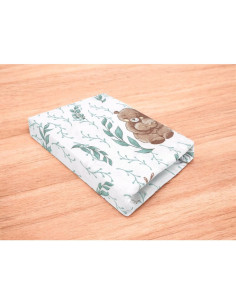 BN-6426972026901,Cearceaf cu elastic, MimiNu, Pentru patut co-sleeper, Aurora, Dimensiune 76 x 43 cm, Din bumbac certificat Oeko 2