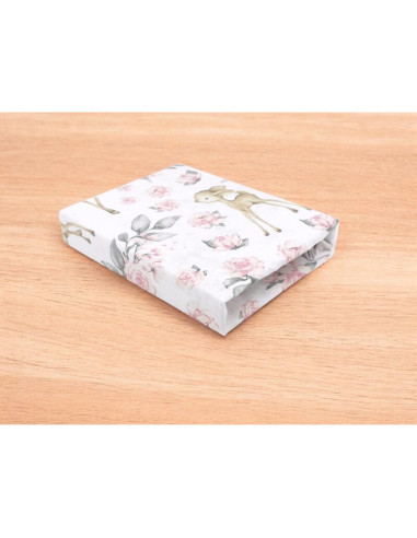 BN-6426972026925,Cearceaf cu elastic, MimiNu, Pentru patut co-sleeper, Aurora, Dimensiune 76 x 43 cm, Din bumbac certificat Oeko