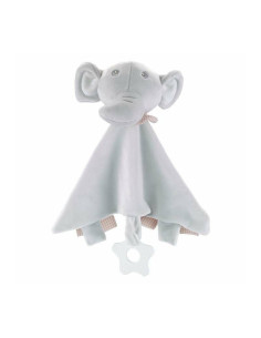 BN-82764,Paturica, Free2Play, Elephant, Moale, Cu zornaitoare, Cu jucarie dentitie, 33 x 33 x 8 cm, Grey 2