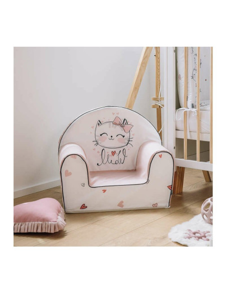 BN-84676,Fotoliu din burete, Bubaba, Kitty, Pentru copii, 9 luni-5 ani, Pink