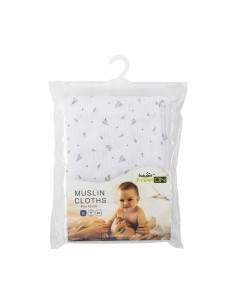 BN-84485,Set 4 lavete, Bubaba, Din muselina, Dimensiune 40x40 cm, Pentru spalarea si ingrijirea fetei si a corpului bebelusului  2