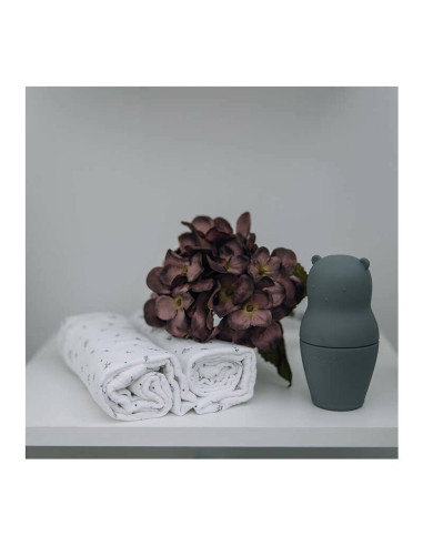 BN-84485,Set 4 lavete, Bubaba, Din muselina, Dimensiune 40x40 cm, Pentru spalarea si ingrijirea fetei si a corpului bebelusului 