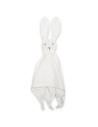 BN-53522,Jucarie interactiva, New Baby, Rabbit, Din muselina, Bumbac, 30x30 cm, 0 luni+, White