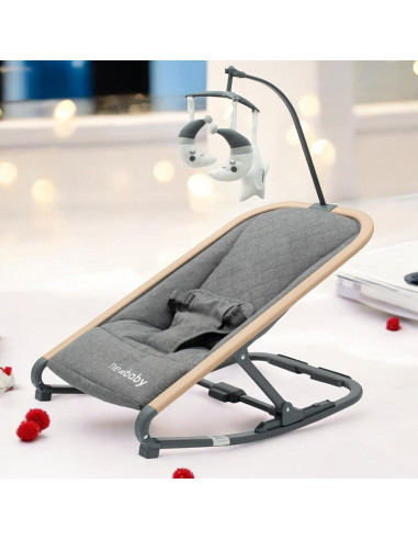BN-56170,Fotoliu balansoar, New Baby, Snuggle, Pana la 9 kg, Arcada cu jucarii detasabile, Ergonomic, Balansare manuala, Pliabil