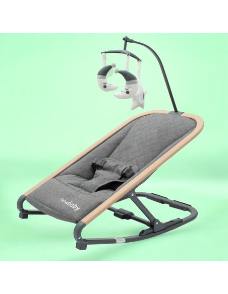 BN-56170,Fotoliu balansoar, New Baby, Snuggle, Pana la 9 kg, Arcada cu jucarii detasabile, Ergonomic, Balansare manuala, Pliabil