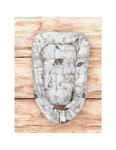 BN-6426972026635,Cosulet bebelus, MimiNu, Pentru dormit, Baby Cocoon 75x55 cm, Husa 100% bumbac, Din bumbac certificat Oeko Tex 