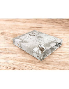 BN-6426972026697,Cearceaf cu elastic, MimiNu, Pentru patut 120X60 cm, Din bumbac certificat Oeko Tex Standard 100, Design, Woodl 2