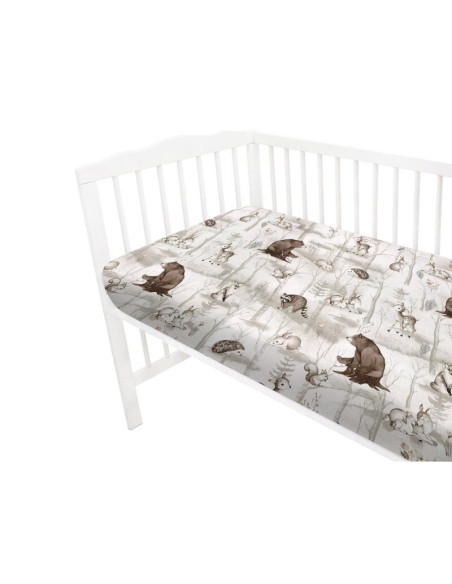BN-6426972026741,Cearceaf cu elastic, MimiNu, Pentru patut co-sleeper, Theo, Dimensiune 85 x 46 cm, Din bumbac certificat Oeko T