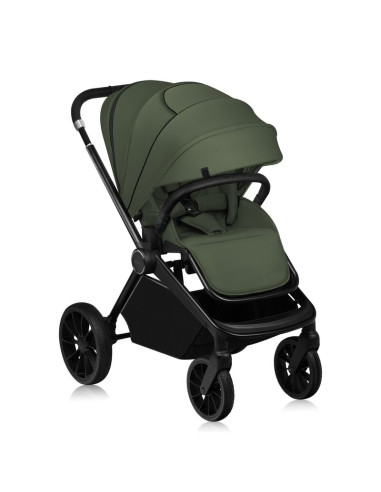 BN-LO-MIKA_PLUS_2IN1_GREEN_OLIVE,Carucior 2 in 1, Lionelo, Mika Plus, Cadru din aluminiu, Cu landou intarit si salteluta moale, 
