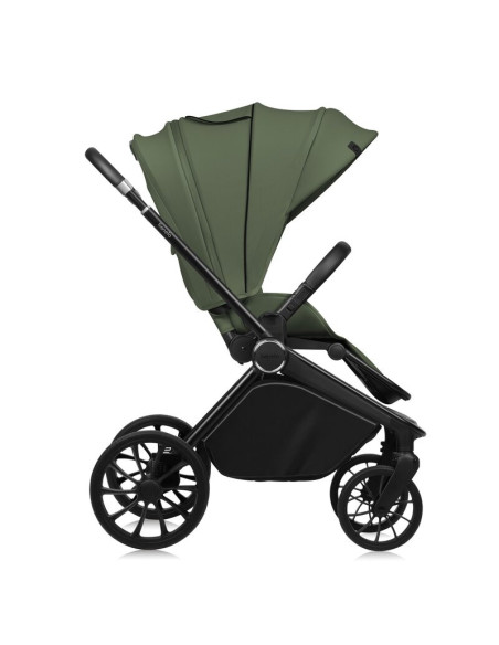 BN-LO-MIKA_PLUS_2IN1_GREEN_OLIVE,Carucior 2 in 1, Lionelo, Mika Plus, Cadru din aluminiu, Cu landou intarit si salteluta moale, 