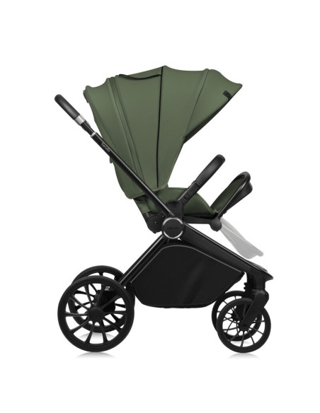 BN-LO-MIKA_PLUS_2IN1_GREEN_OLIVE,Carucior 2 in 1, Lionelo, Mika Plus, Cadru din aluminiu, Cu landou intarit si salteluta moale, 