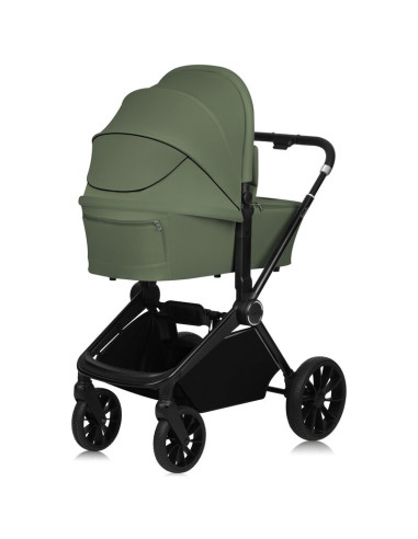 BN-LO-MIKA_PLUS_2IN1_GREEN_OLIVE,Carucior 2 in 1, Lionelo, Mika Plus, Cadru din aluminiu, Cu landou intarit si salteluta moale, 