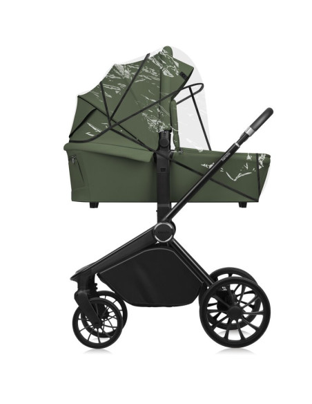 BN-LO-MIKA_PLUS_2IN1_GREEN_OLIVE,Carucior 2 in 1, Lionelo, Mika Plus, Cadru din aluminiu, Cu landou intarit si salteluta moale, 