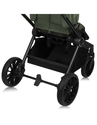 BN-LO-MIKA_PLUS_2IN1_GREEN_OLIVE,Carucior 2 in 1, Lionelo, Mika Plus, Cadru din aluminiu, Cu landou intarit si salteluta moale, 