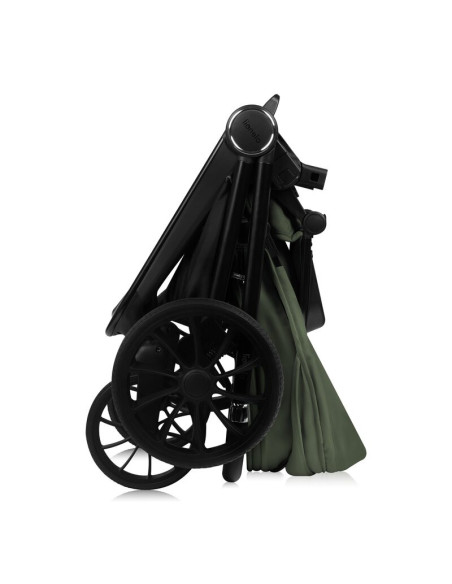 BN-LO-MIKA_PLUS_2IN1_GREEN_OLIVE,Carucior 2 in 1, Lionelo, Mika Plus, Cadru din aluminiu, Cu landou intarit si salteluta moale, 