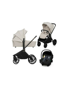 BN-LO-MIKA_PLUS_3IN1_BEIGE_SAND,Carucior 3 in 1, Lionelo, Mika Plus, Cadru din aluminiu, Cu landou intarit si salteluta moale, S