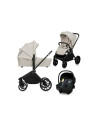 BN-LO-MIKA_PLUS_3IN1_BEIGE_SAND,Carucior 3 in 1, Lionelo, Mika Plus, Cadru din aluminiu, Cu landou intarit si salteluta moale, S