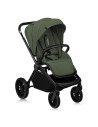 BN-LO-MIKA_PLUS_3IN1_GREEN_OLIVE,Carucior 3 in 1, Lionelo, Mika Plus, Cadru din aluminiu, Cu landou intarit si salteluta moale, 