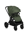 BN-LO-MIKA_PLUS_3IN1_GREEN_OLIVE,Carucior 3 in 1, Lionelo, Mika Plus, Cadru din aluminiu, Cu landou intarit si salteluta moale, 