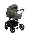 BN-LO-MIKA_PLUS_3IN1_GREEN_OLIVE,Carucior 3 in 1, Lionelo, Mika Plus, Cadru din aluminiu, Cu landou intarit si salteluta moale, 