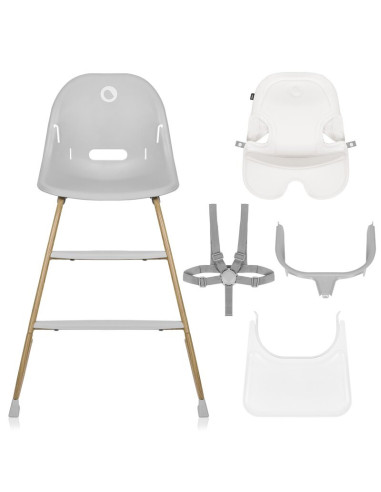 BN-LO-DALIA_GREY_STONE_NATURAL,Scaun de masa, Lionelo, Dalia, 2 in 1, Transformabil, Cu 2 suporturi pentru picioare, Cu tavita d