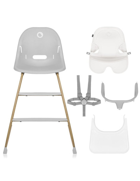 BN-LO-DALIA_GREY_STONE_NATURAL,Scaun de masa, Lionelo, Dalia, 2 in 1, Transformabil, Cu 2 suporturi pentru picioare, Cu tavita d