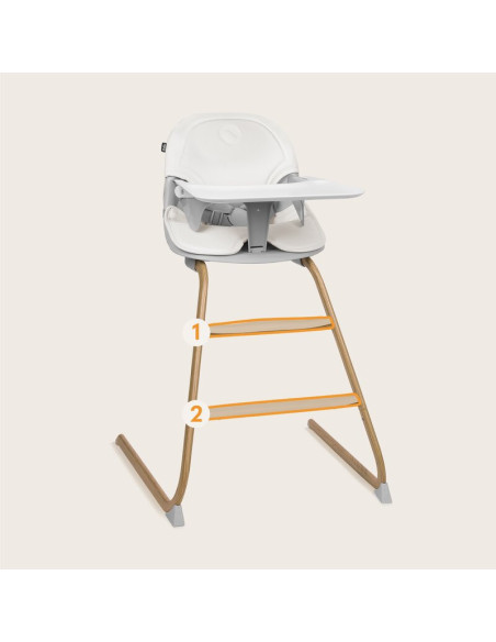 BN-LO-DALIA_GREY_STONE_NATURAL,Scaun de masa, Lionelo, Dalia, 2 in 1, Transformabil, Cu 2 suporturi pentru picioare, Cu tavita d