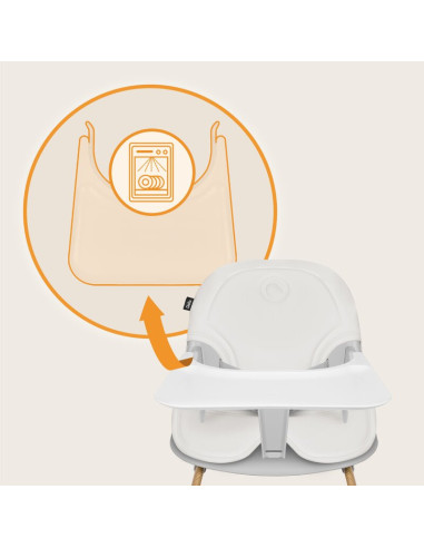 BN-LO-DALIA_GREY_STONE_NATURAL,Scaun de masa, Lionelo, Dalia, 2 in 1, Transformabil, Cu 2 suporturi pentru picioare, Cu tavita d